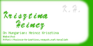 krisztina heincz business card
